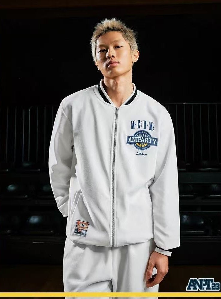 MEDMxANPT Logo Embroidered Plush Jacket