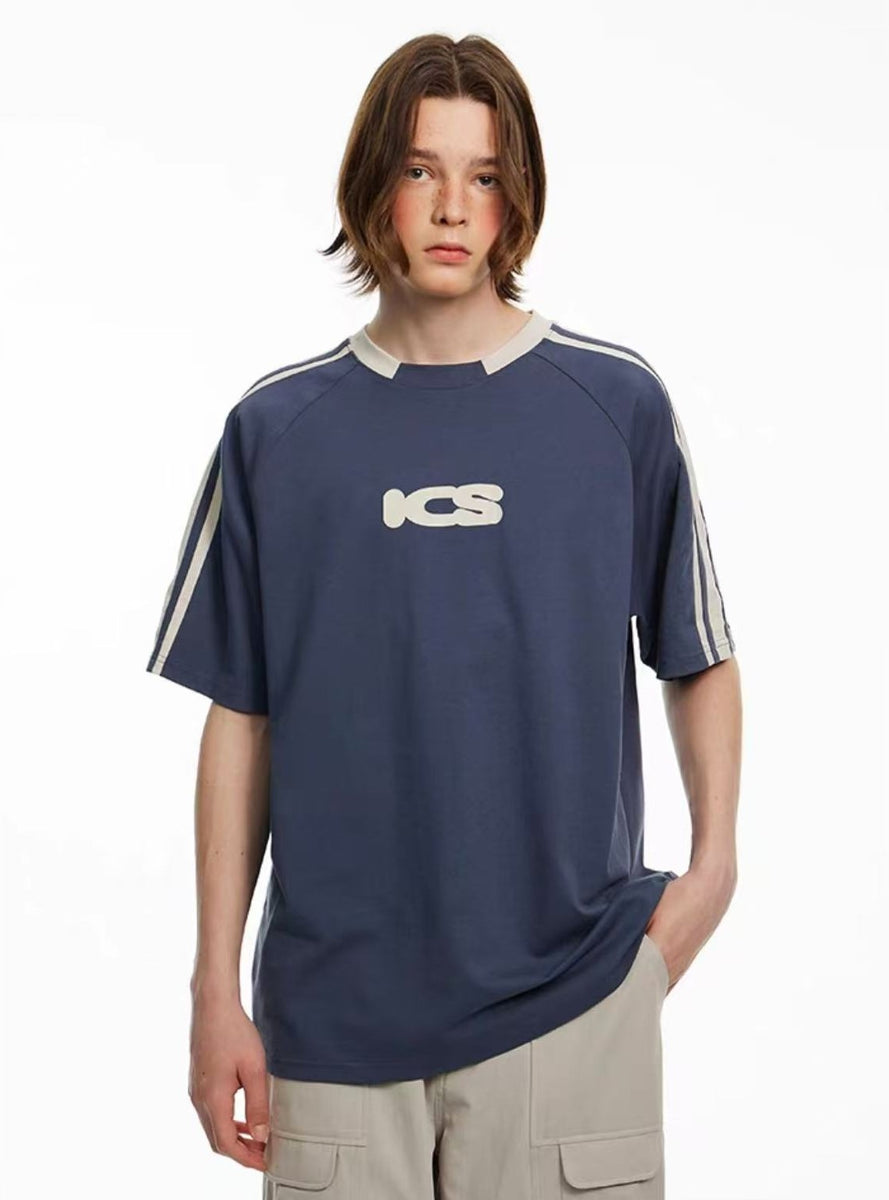 ICONSLAB Millennium Retro Strip Stitching T-shirts