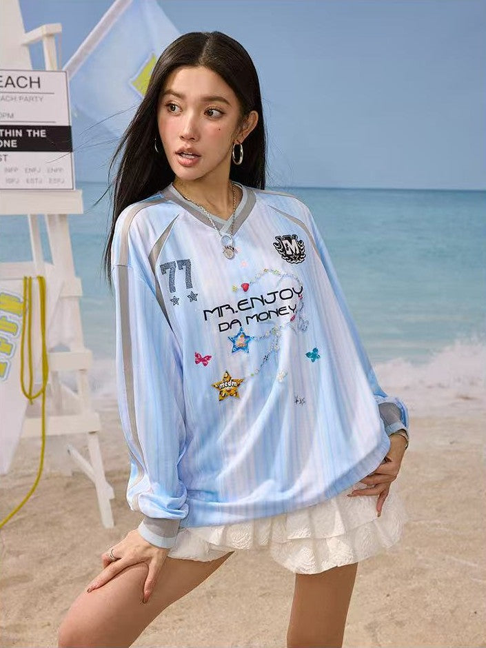 MEDM Necklace Design Long-sleeved T-shirt