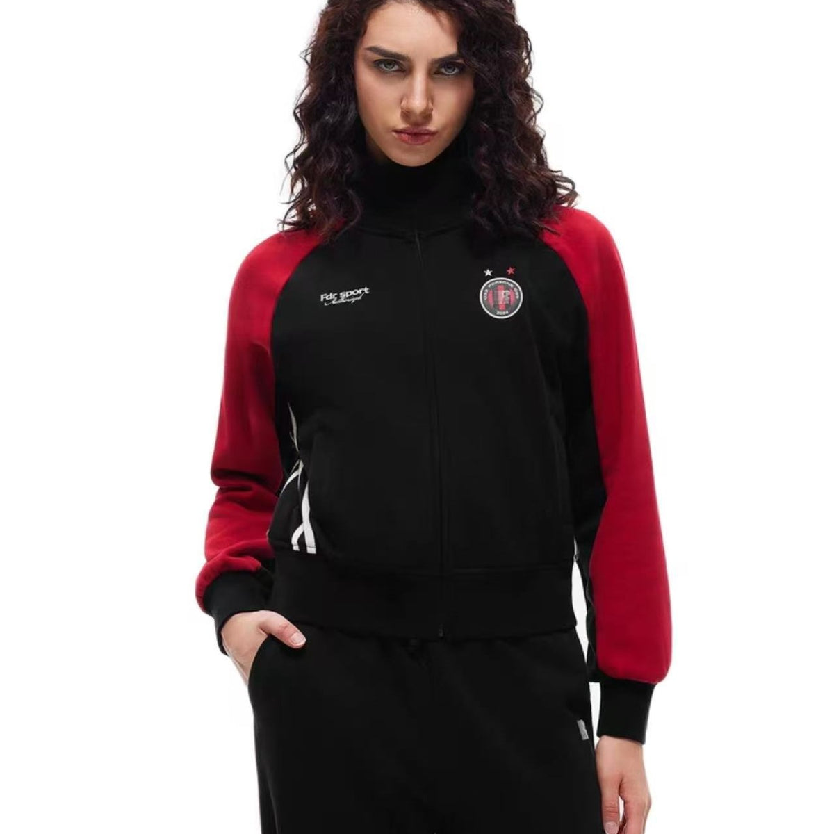 FDR Badge Web Contrast Patchwork Jacket (For Women)