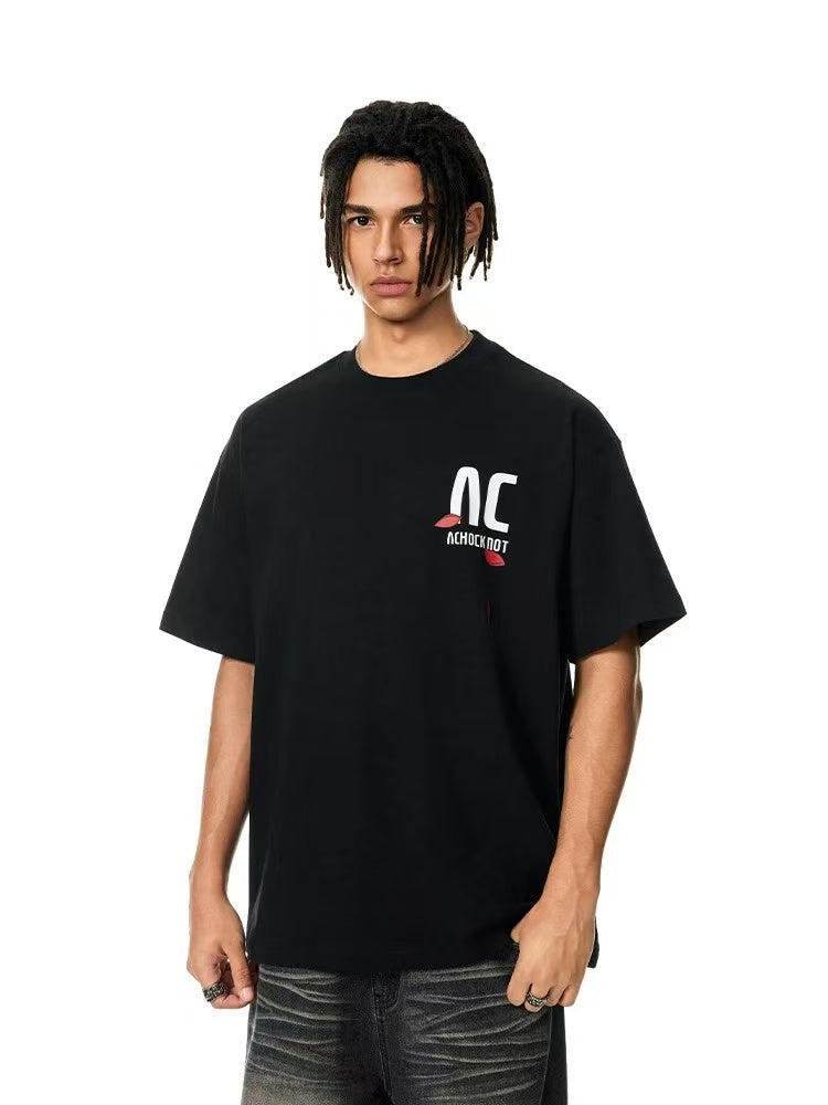 ACHOCK Logo Rose Print T-shirt