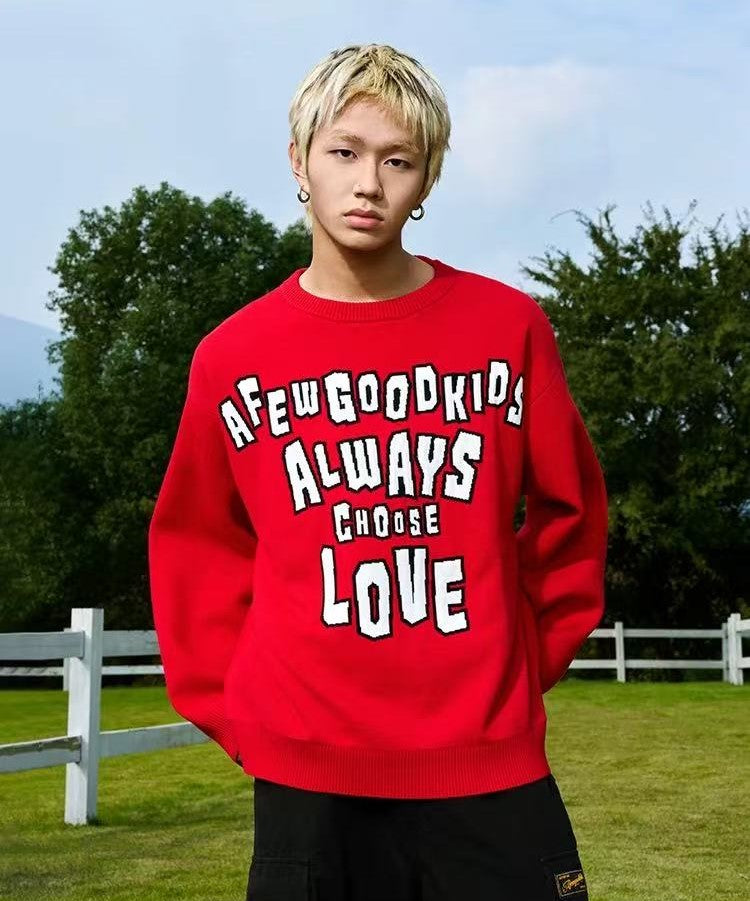 AFGK Logo Lettered Wool Sweater