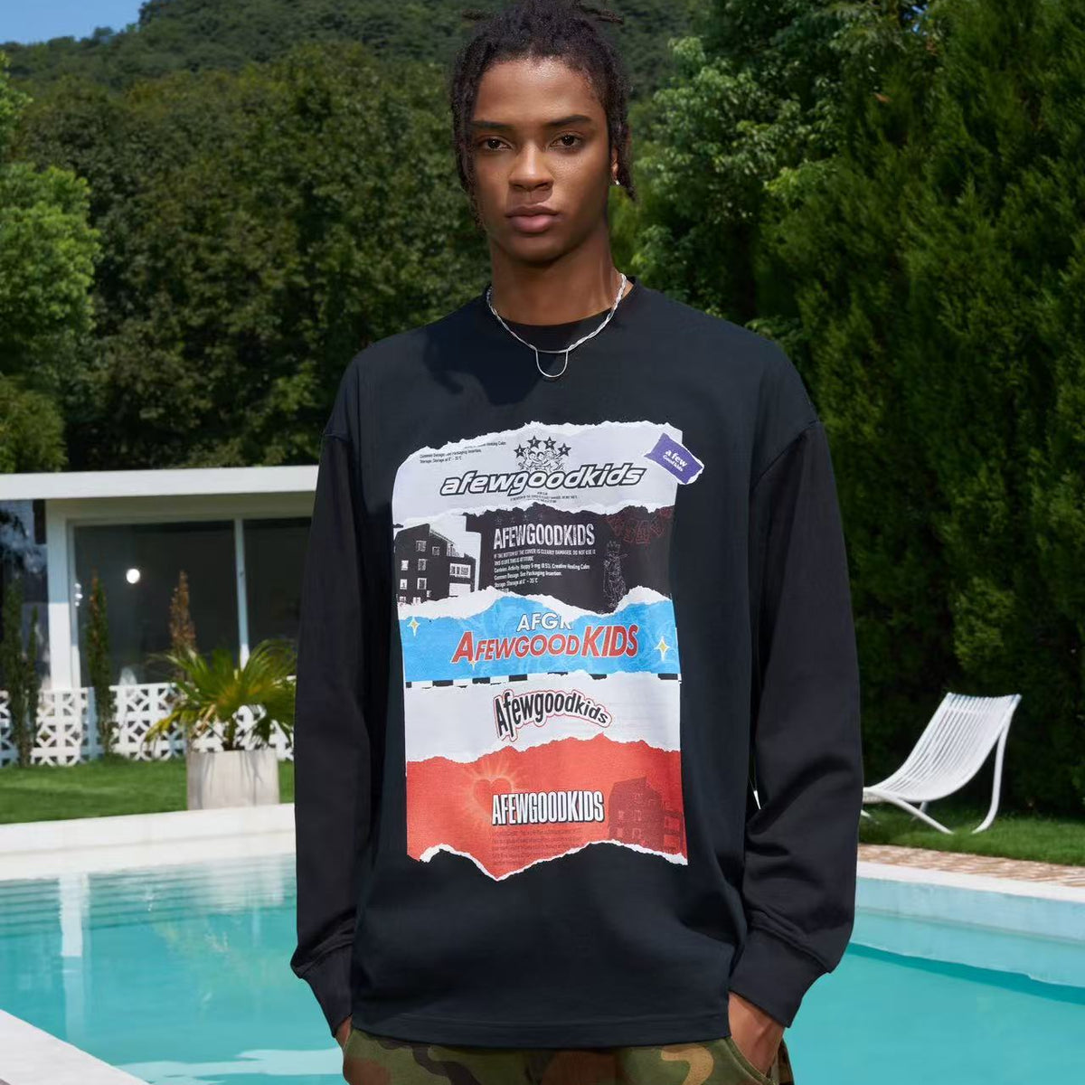 AFGK Rip Paper Poster Long Sleeve T-Shirt