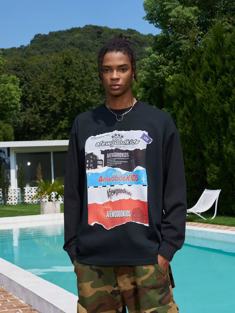 AFGK Rip Paper Poster Long Sleeve T-Shirt