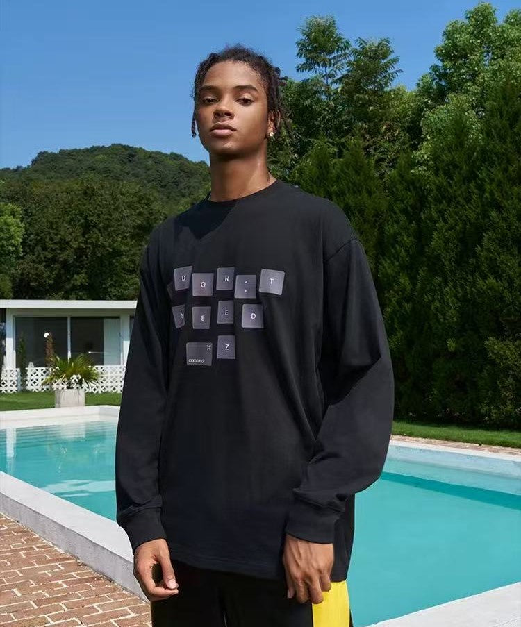 AFGK No command Z Washed Long-sleeved T-shirt