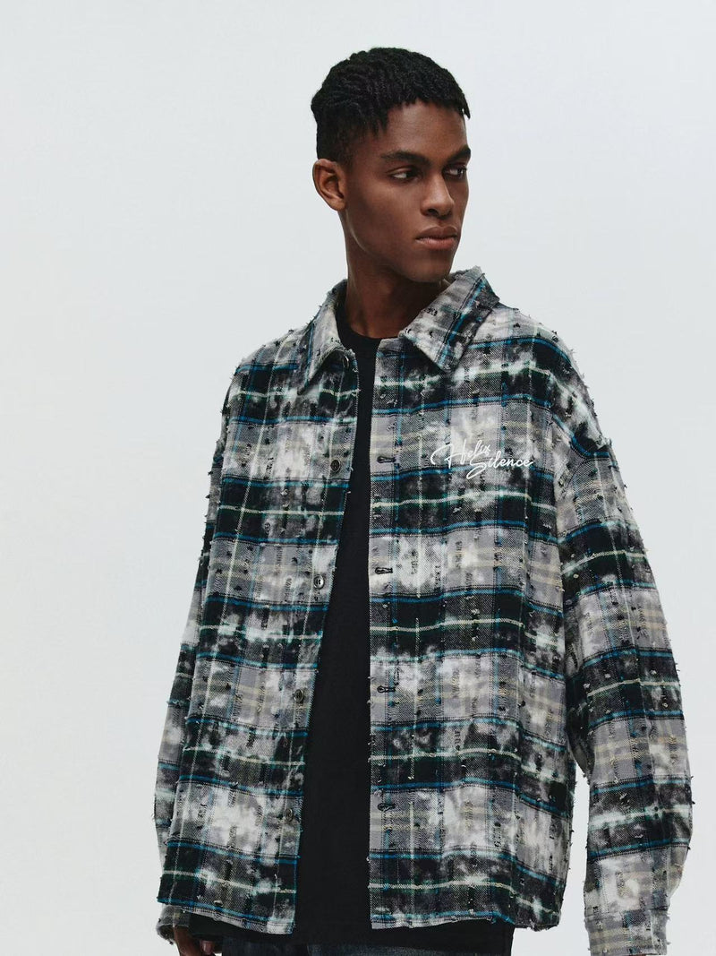 ATRY Destroyed Appliqué Long-sleeved Shirt