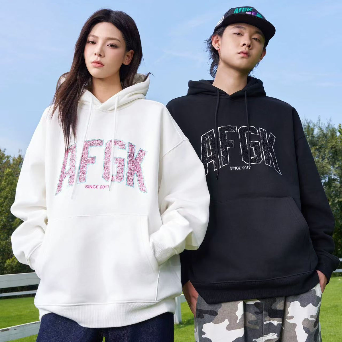 AFGK Raindrop Hot Diamond Logo Hoodie
