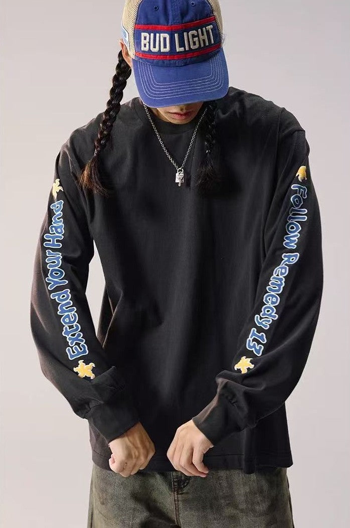 REMEDY Happy Devil Night Print Long-sleeve Tee