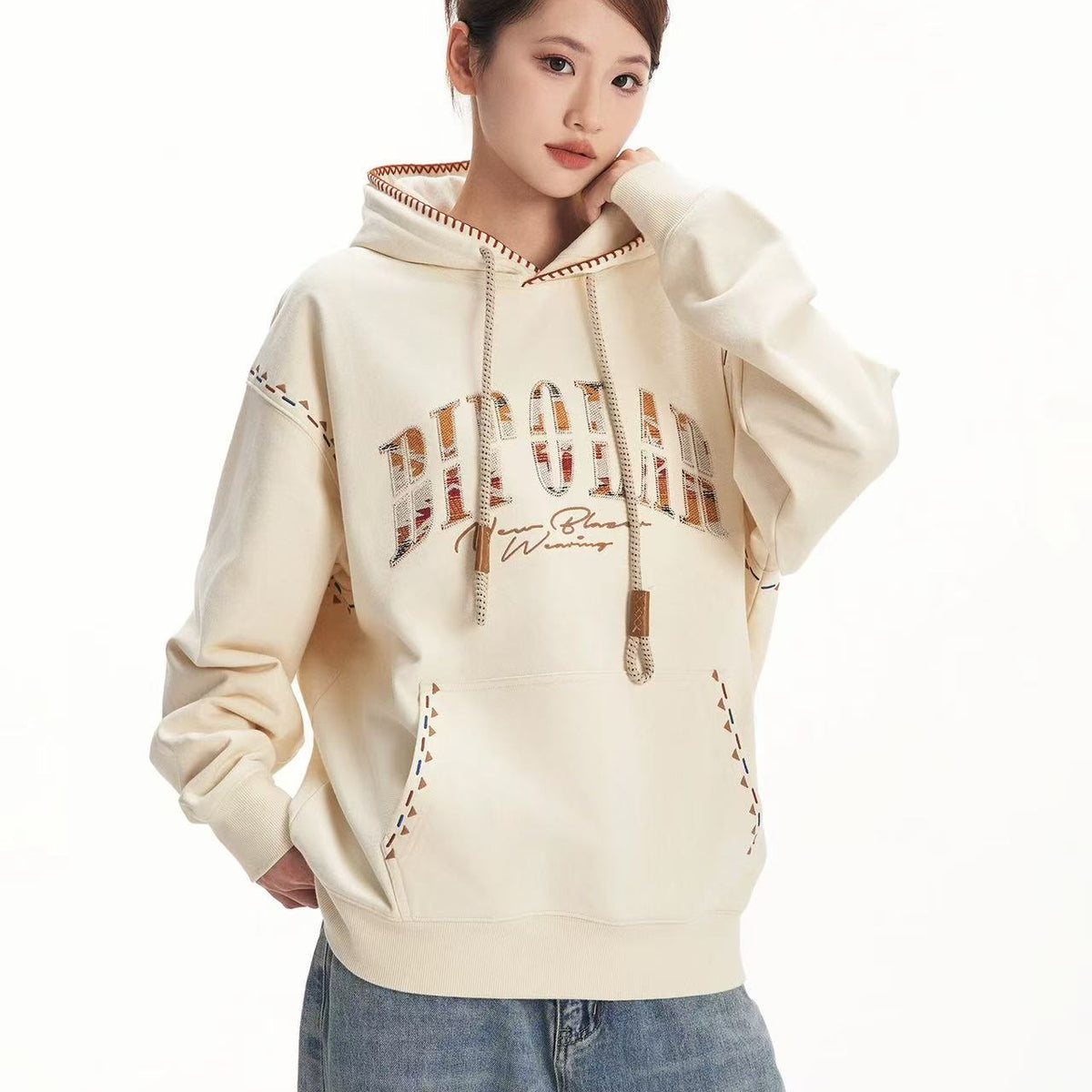 BIPOLAR Maillard Patch Embroidered Hoodie