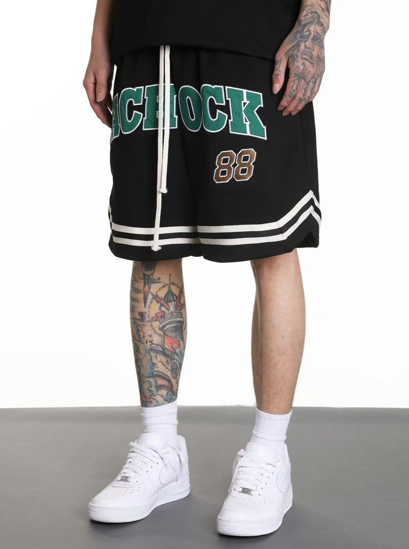 ACHOCK Logo Embroidered Drawstring Shorts