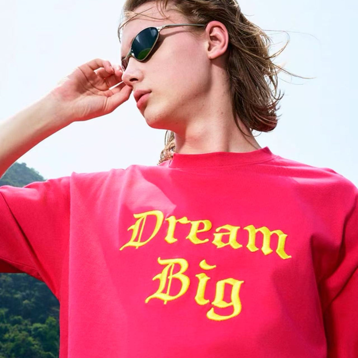 AFGK Big Dreamer Lettering Embroidered T-shirt
