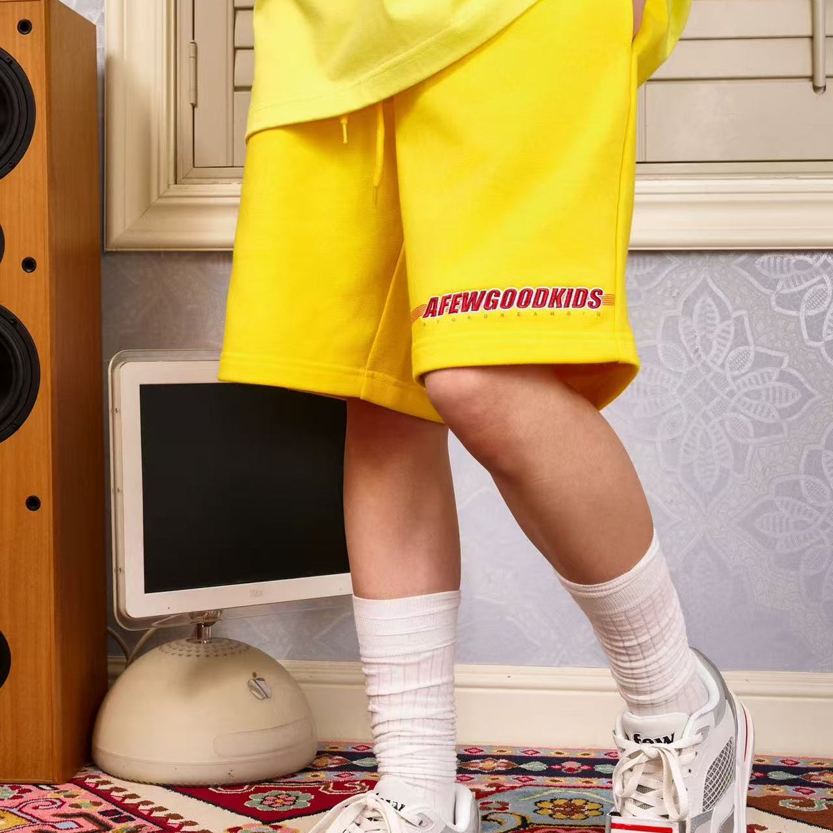 AFGK Embroidered Gradient Casual Sports Shorts