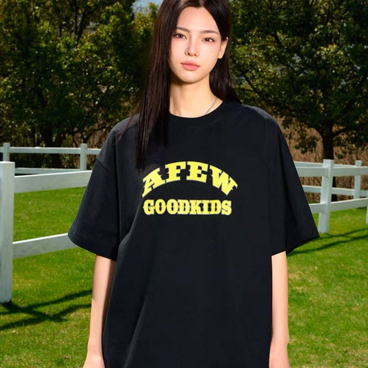 AFGK Flocked Short-sleeve T-shirt