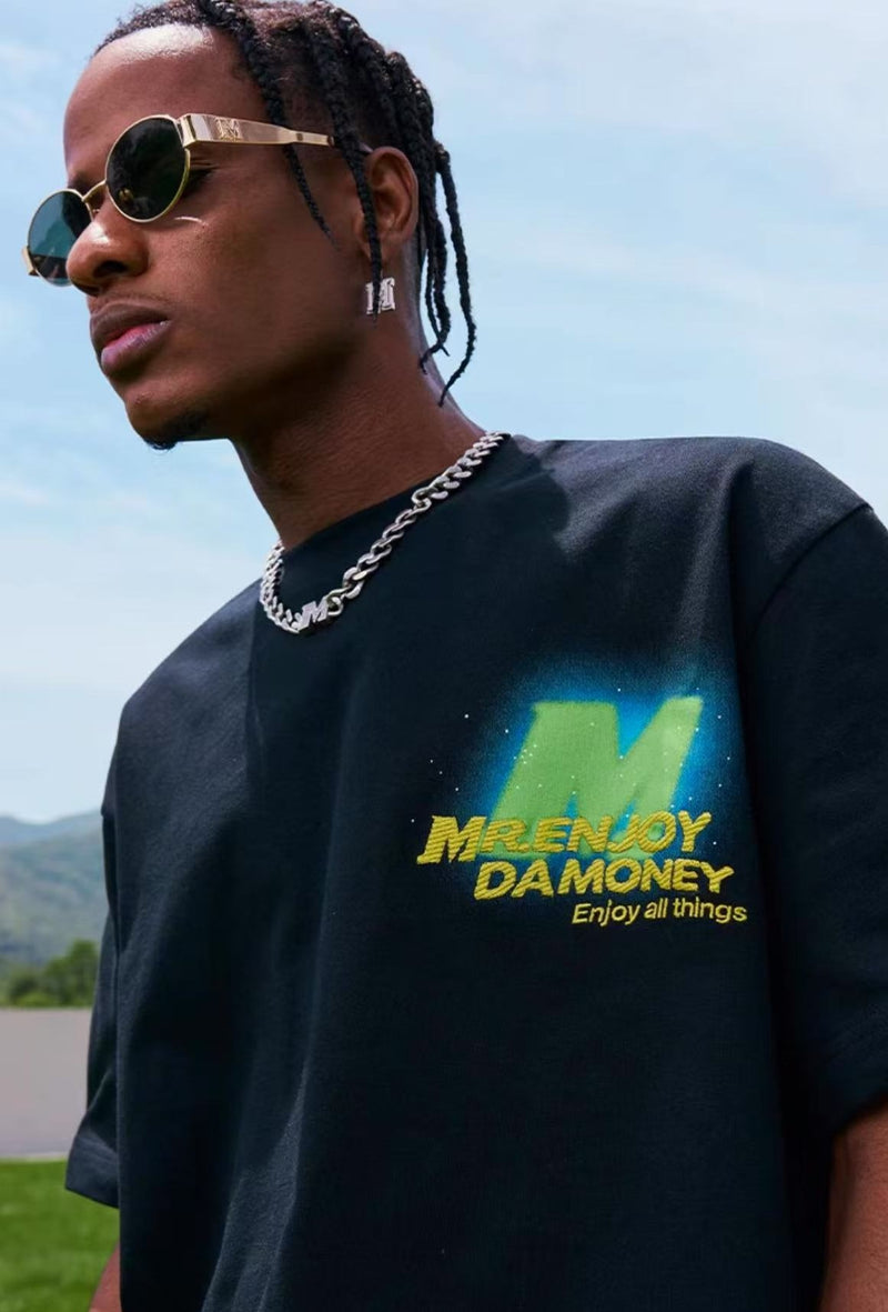 MEDM Circular Font Short Sleeve T-Shirt