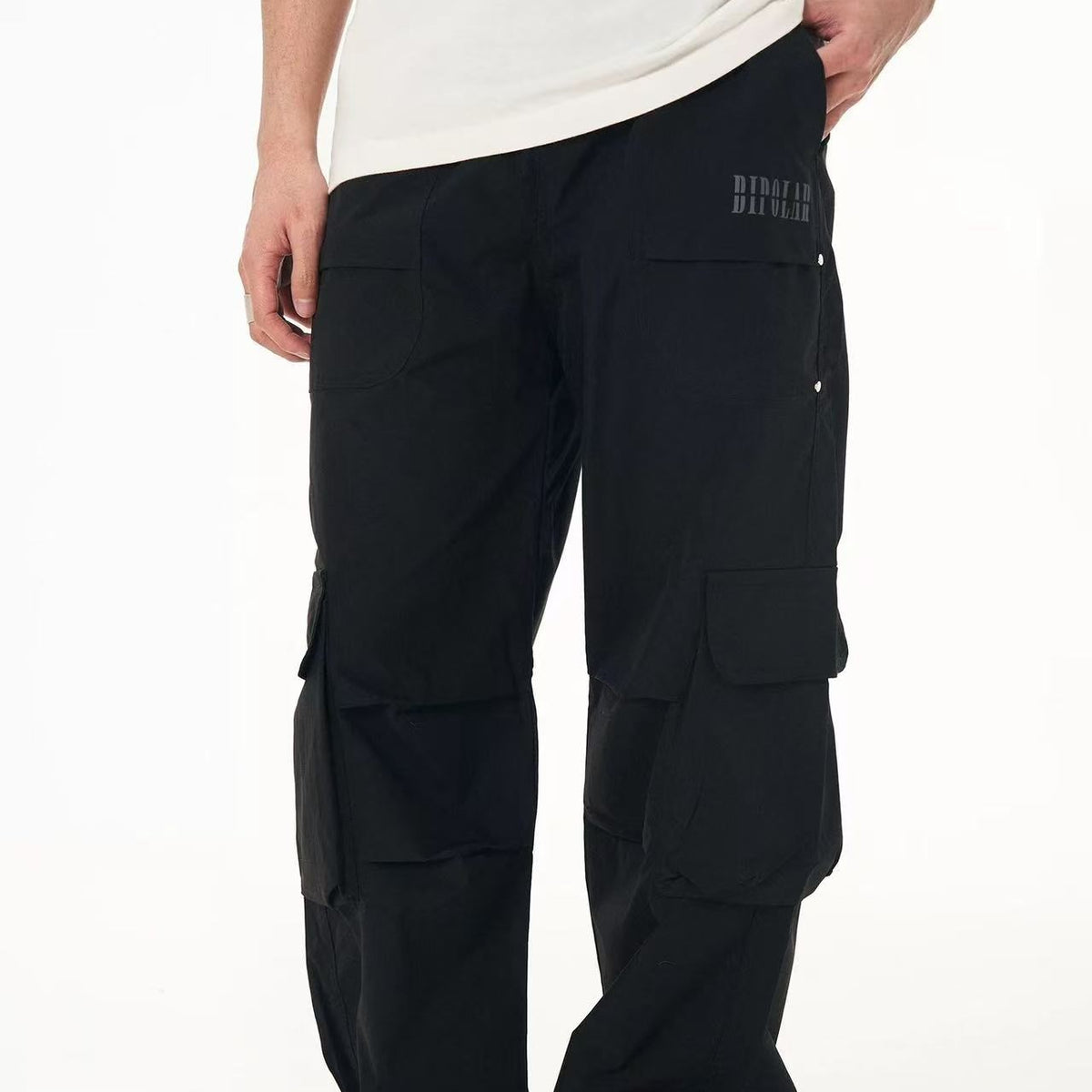 BIPOLAR Pleated Paratrooper Cargo Pants