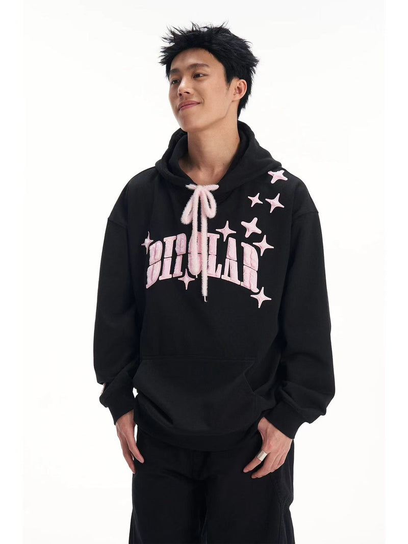 BIPOLAR Rabbit Mink Velvet Hyphenated Patch Hoodie