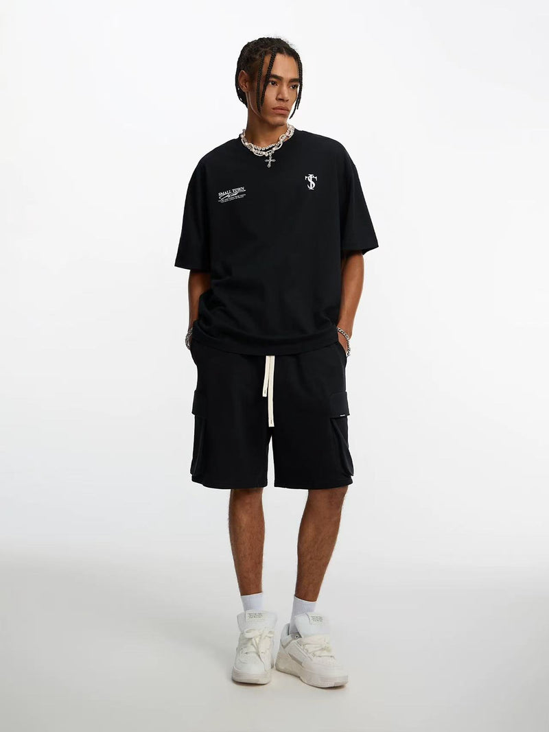 STK  Pocket Embroidered Knit Shorts