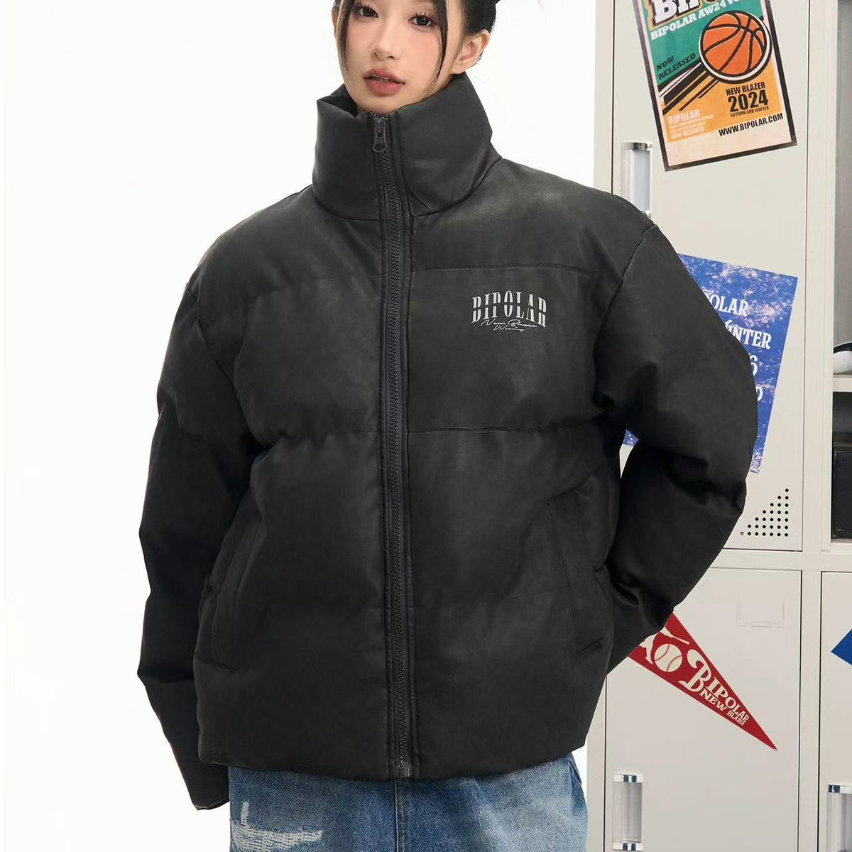 BIPOLAR Distressed Textured Cotton Coat
