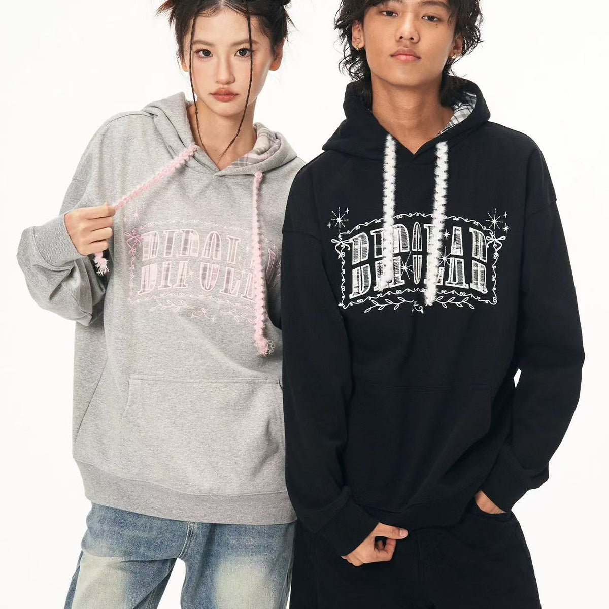 BIPOLAR Plaid Star Hoodie