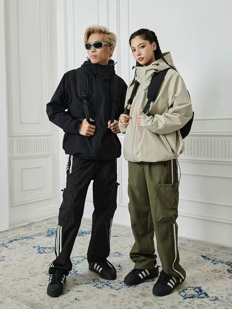 ACHOCK Logo Print Vintage Hiking Jacket