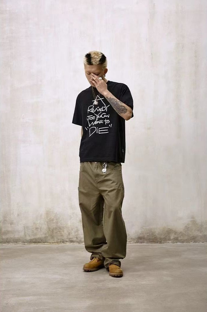 REMEDY Bamboo Lettering Short-sleeve T-Shirt