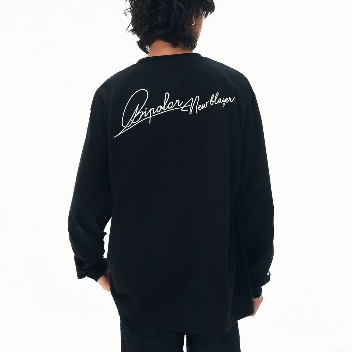 BIPOLAR Handwritten LOGO Long-sleeved T-shirt