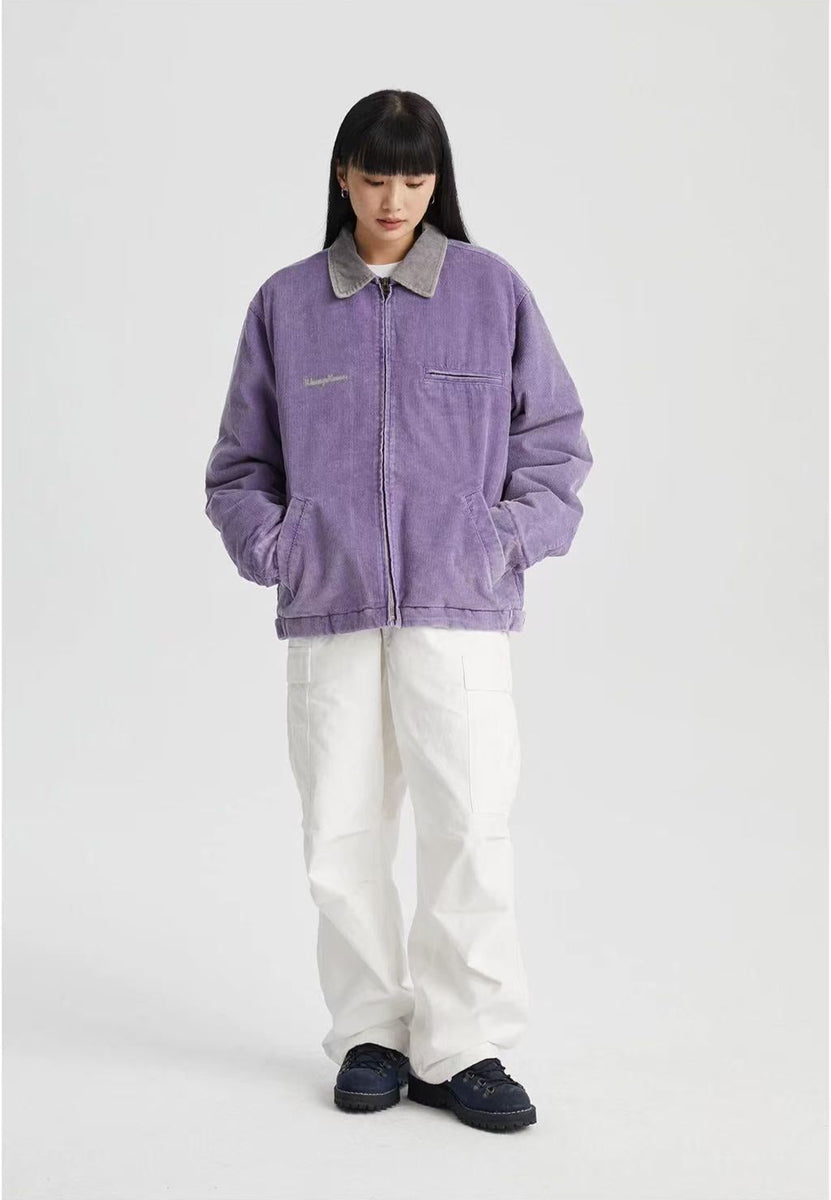WASSUP Washed Corduroy Quilted Work Jacket