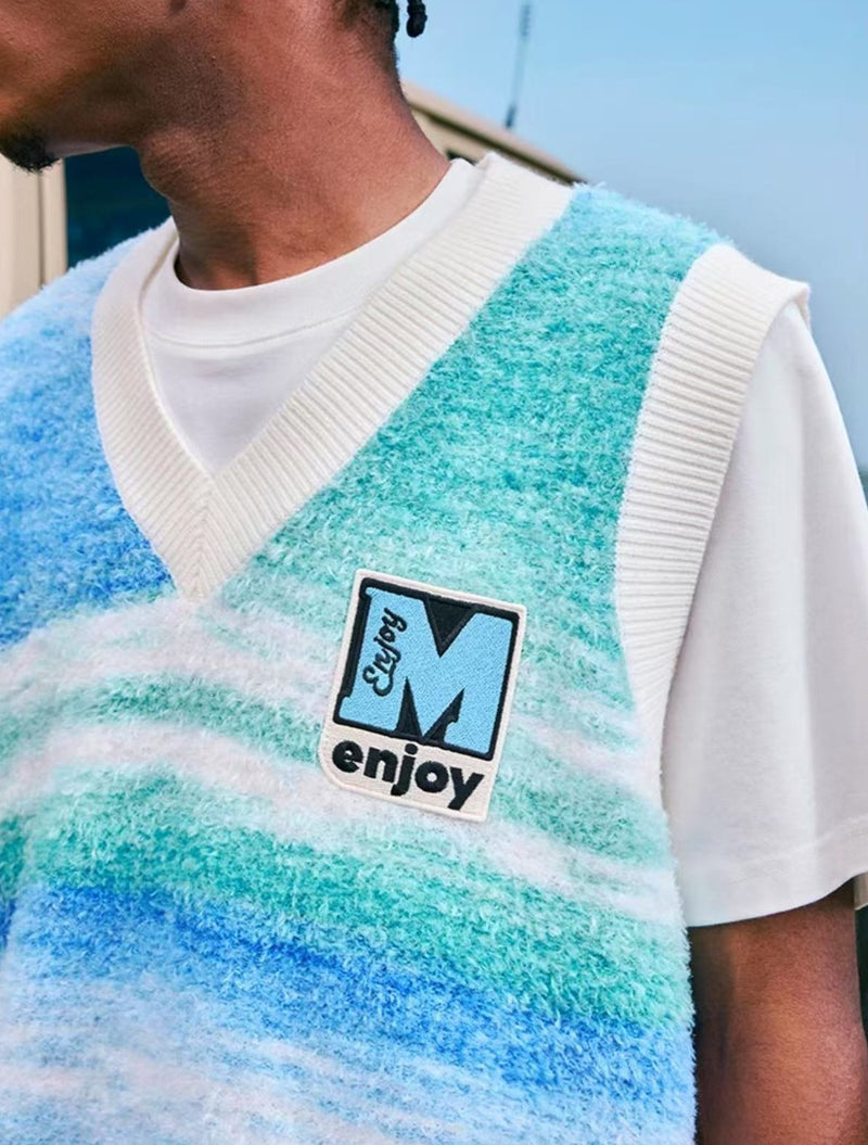 MEDM Colorful Striped Sweater Vest