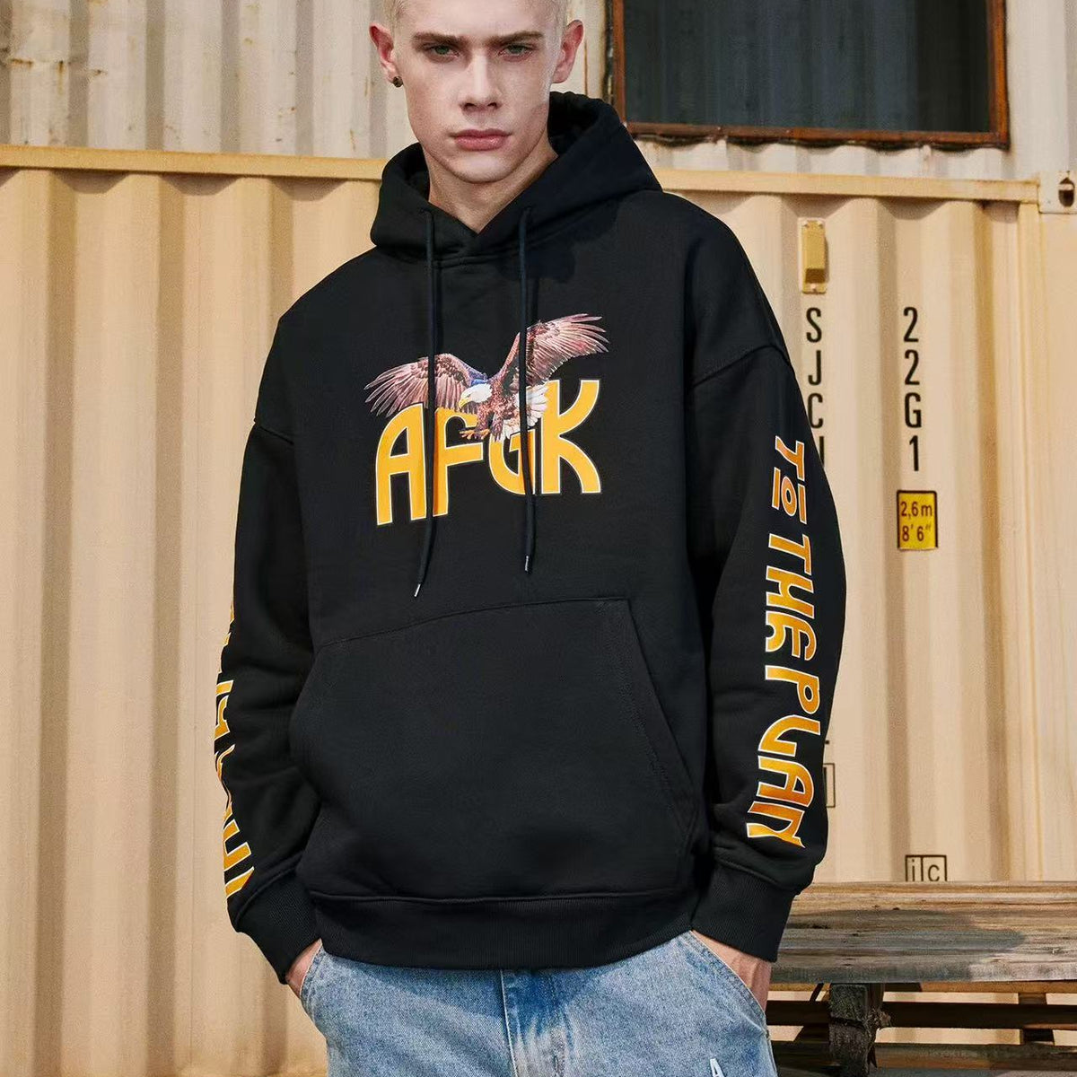 AFGK Eagle Printed Hoodie