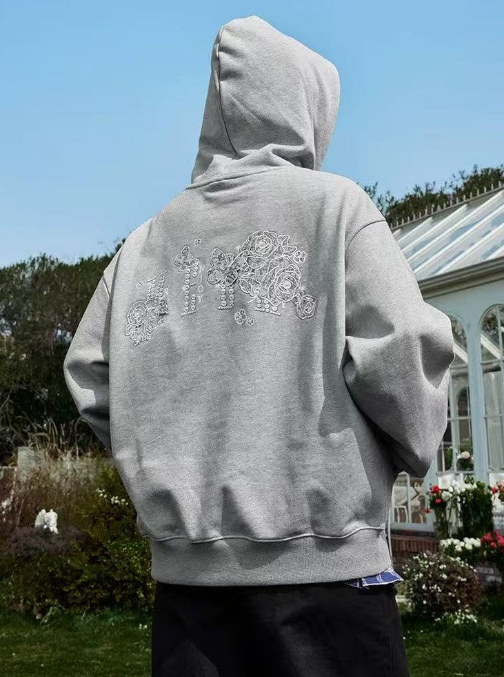 MEDM Lace Print Hoodie