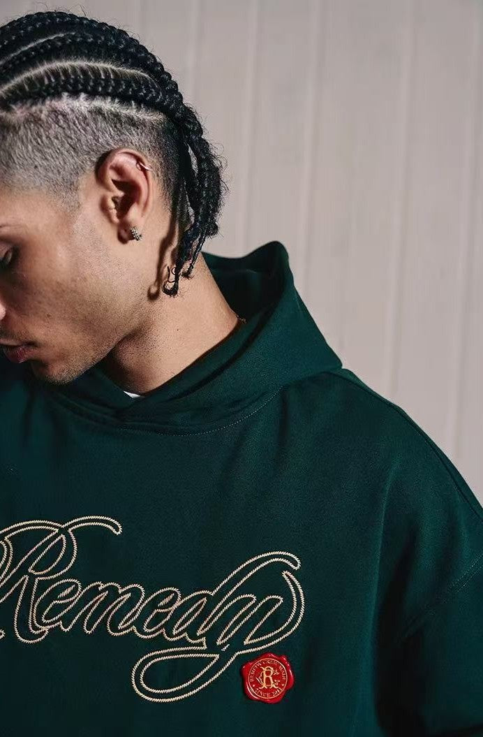 REMEDY Metal Postmark Logo Embroidery Hoodie