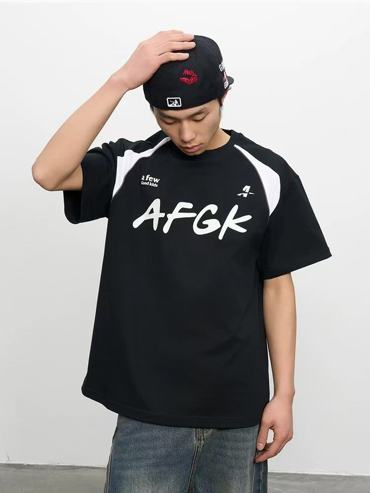 AFGK Mesh Panel Short-sleeved T-shirt
