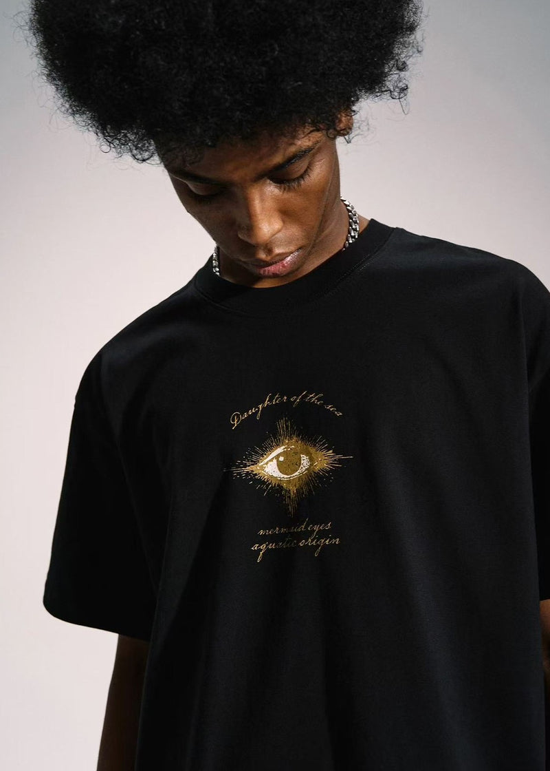 REMEDY Retro Judgment Eye Shell Print Short-Sleeve T-Shirt