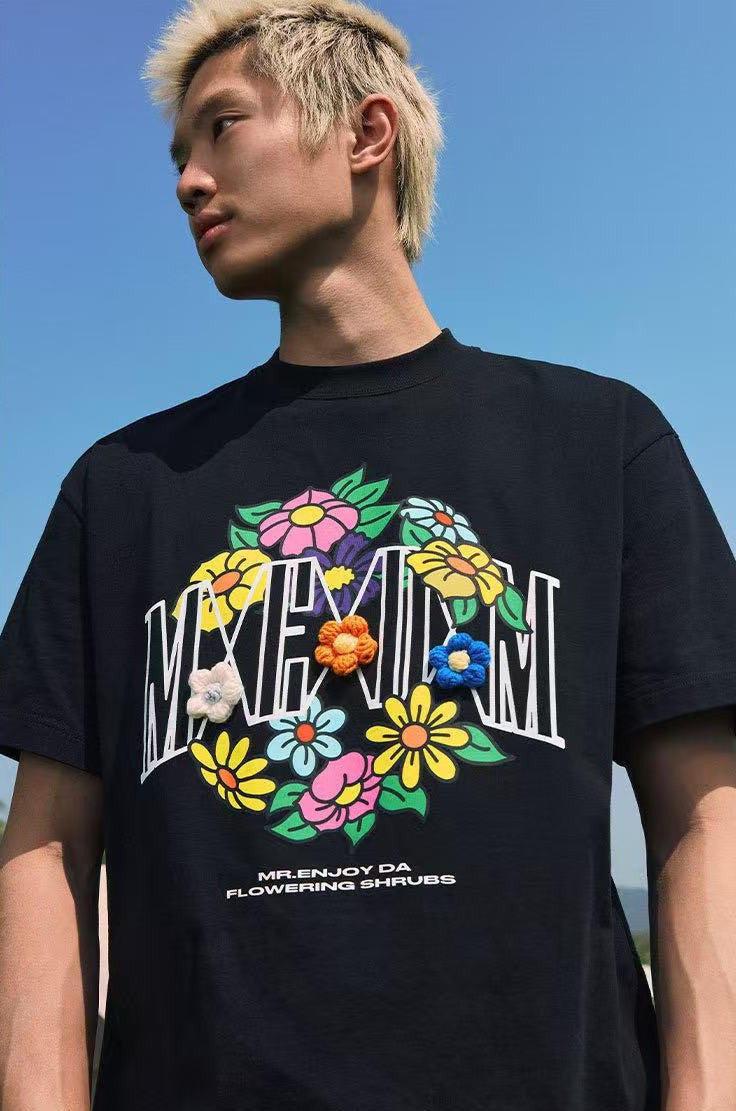MEDM Hydrangea Design Short-sleeved T-shirt