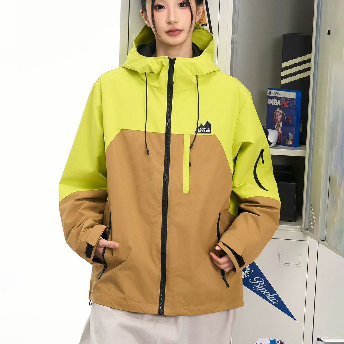BIPOLAR Outdoor Casual Contrast Color Jacket