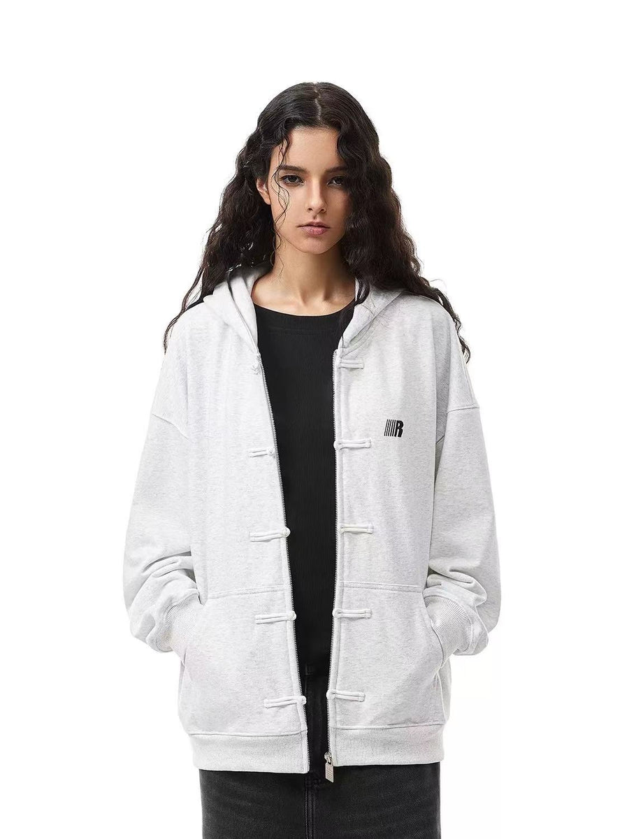 FDR Chinese Style Button Hooded Sweatshirt