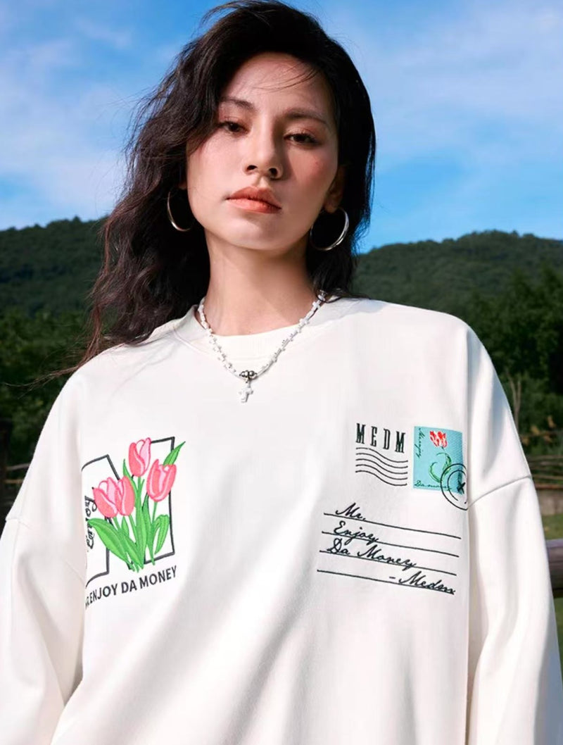MEDM Postcard Crew Neck Sweatshirt