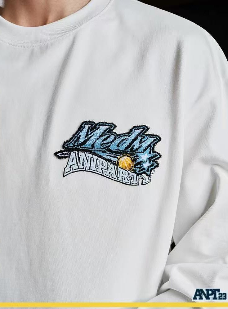 MEDMxANPT Toothbrush Embroidered Long-sleeve T-Shirt