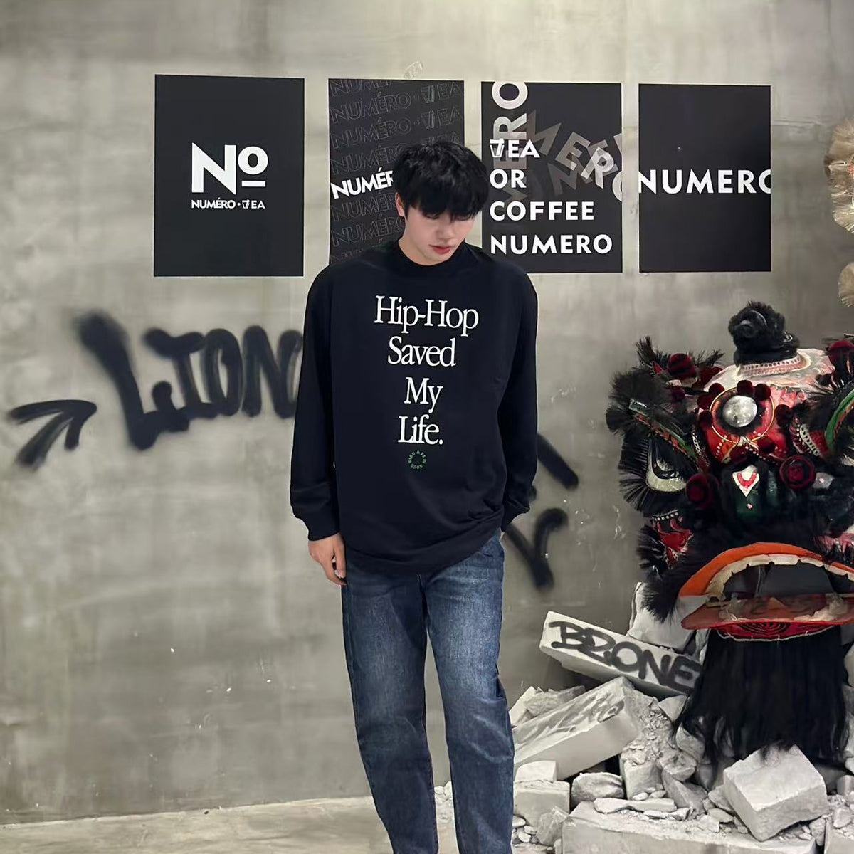 AFGK HIP-HOP SAVED MY LIFE Long-sleeved T-shirt
