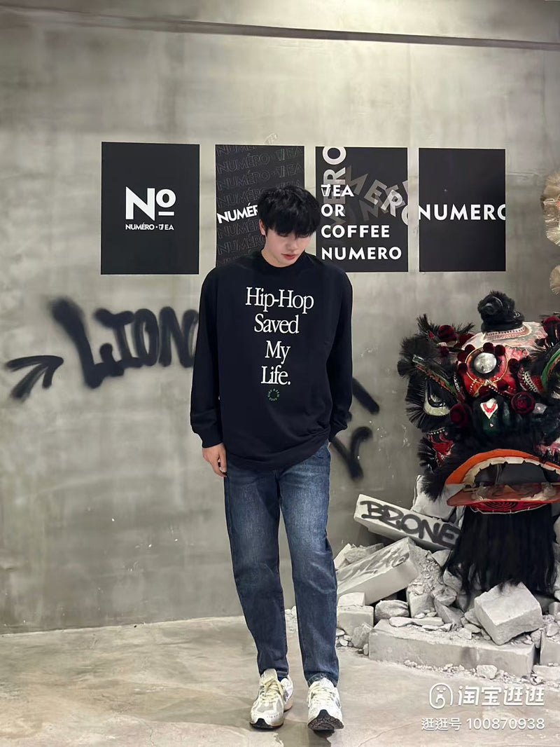 AFGK HIP-HOP SAVED MY LIFE Long-sleeved T-shirt