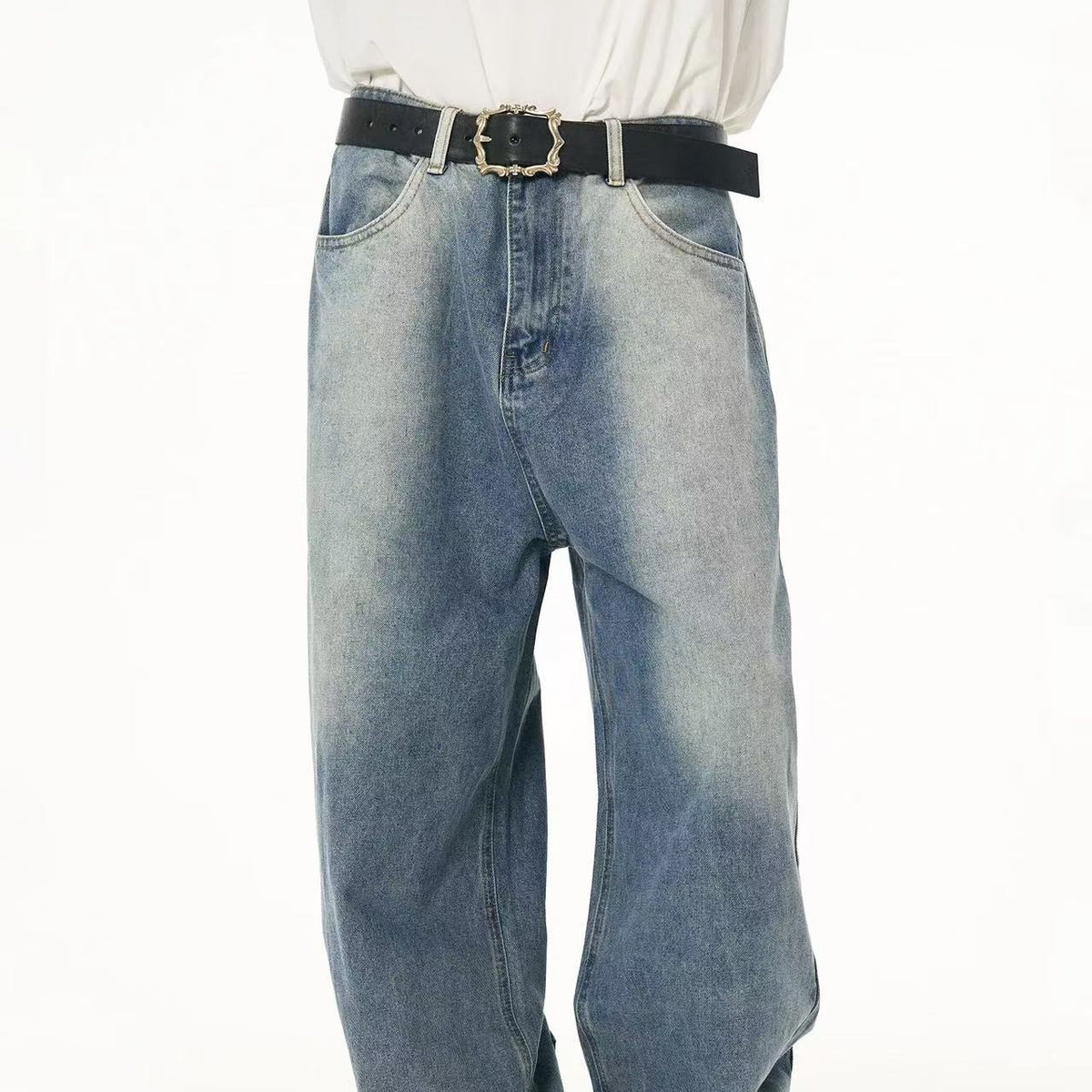 BIPOLAR Mirrored Wide-leg Jeans