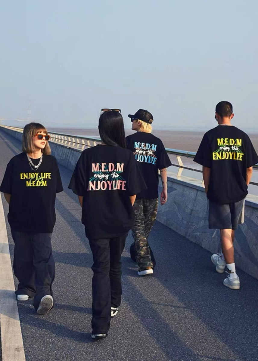 MEDM Three-dimensional Letters Short-sleeved T-shirt