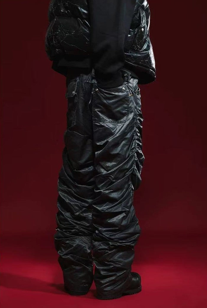 REMEDY Pleated Zipper Casual Trousers