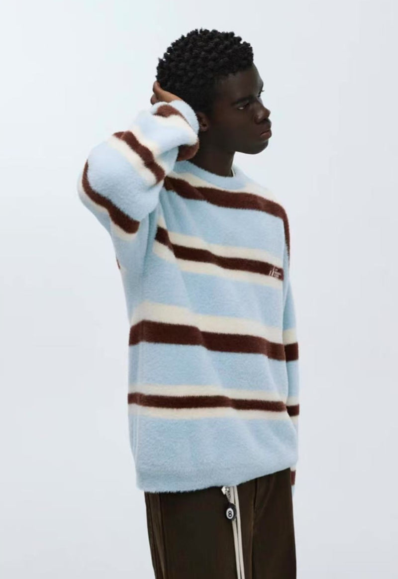 ATRY Striped Patchwork Sweater