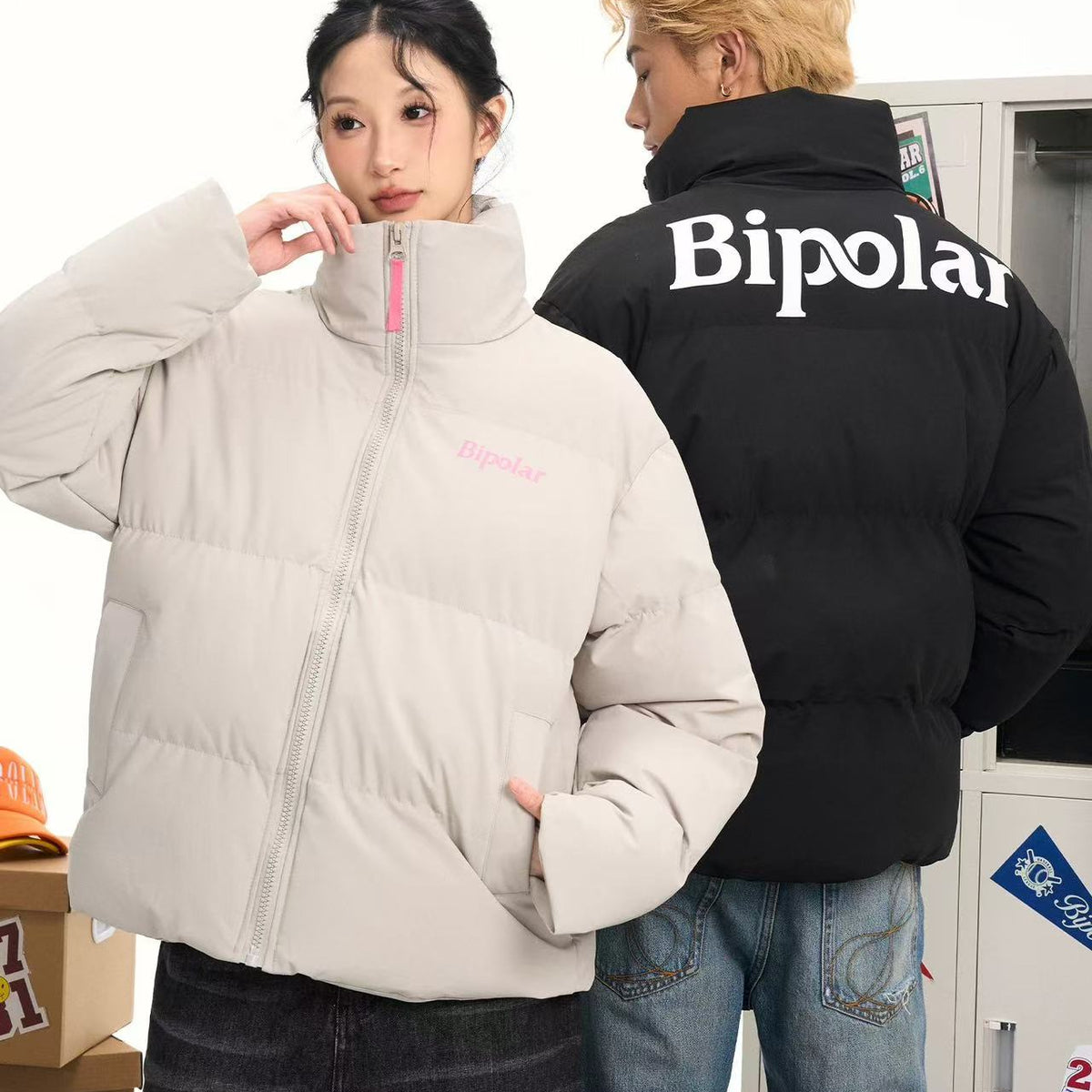 BIPOLAR Basic Logo Cotton Coat