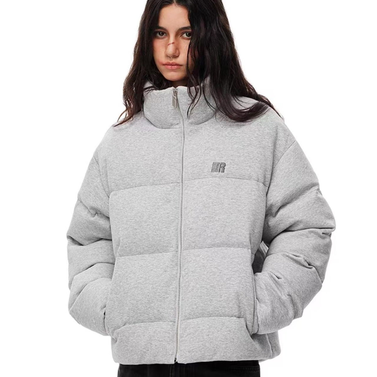 FDR Floral Gray Cotton Padded Jacket
