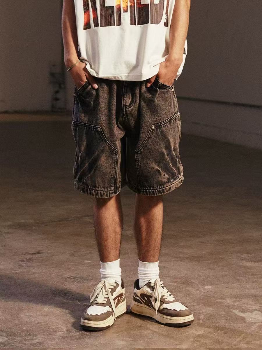 REMEDY Washed Vintage Denim Shorts