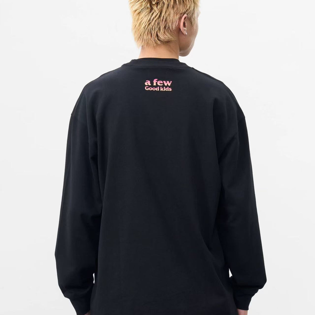 AFGK Color Gradient Slogan Long-sleeve T-Shirt