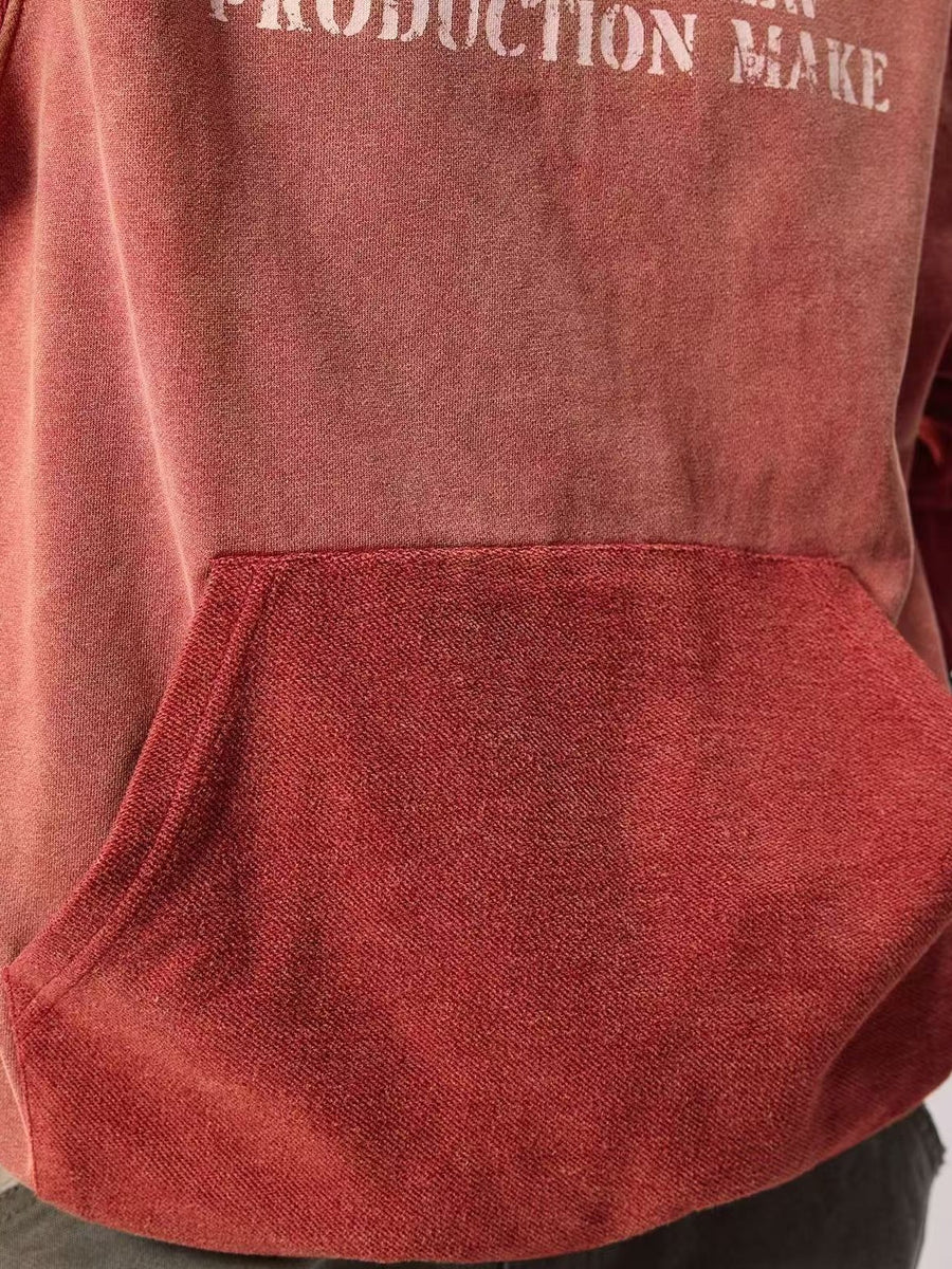 REMEDY Washed Patchwork Hoodie