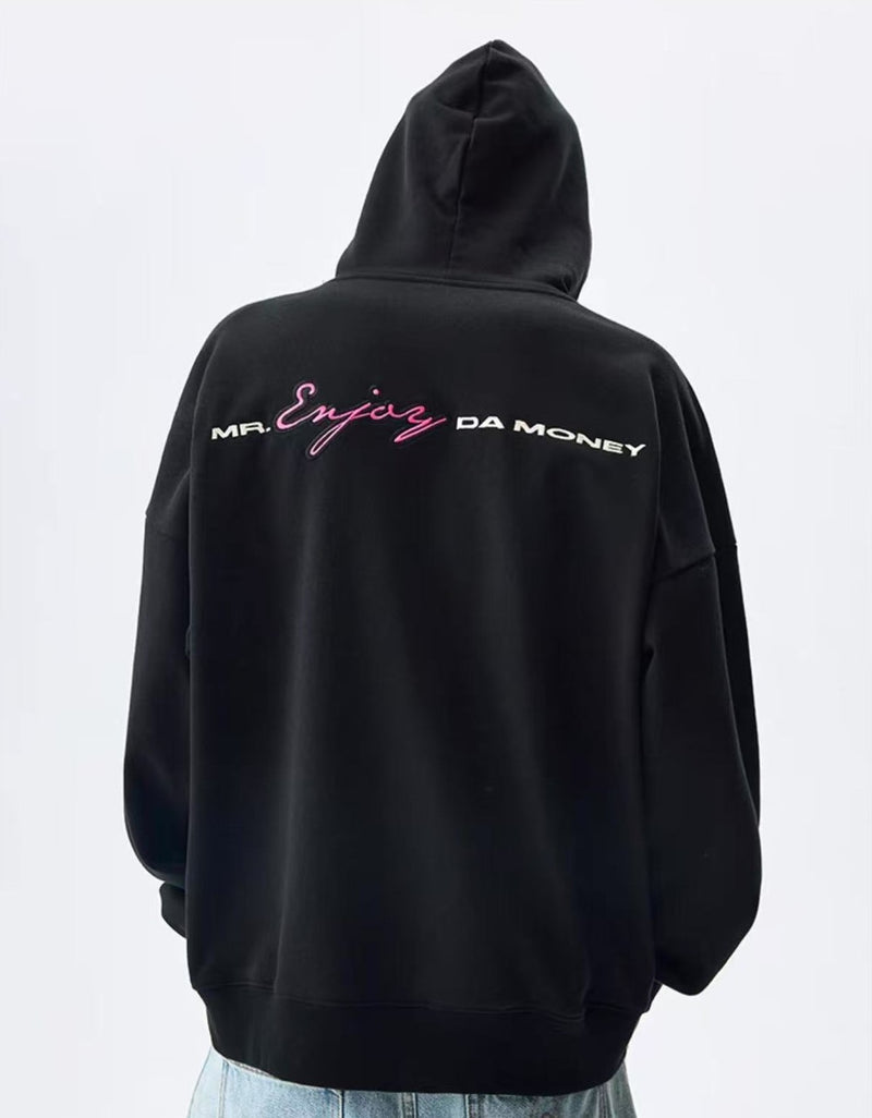 MEDM Neon Color Letter Hoodie